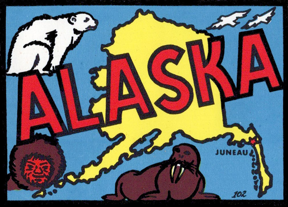 (image for) Alaska Vintage Vacation Stickers AK(2)